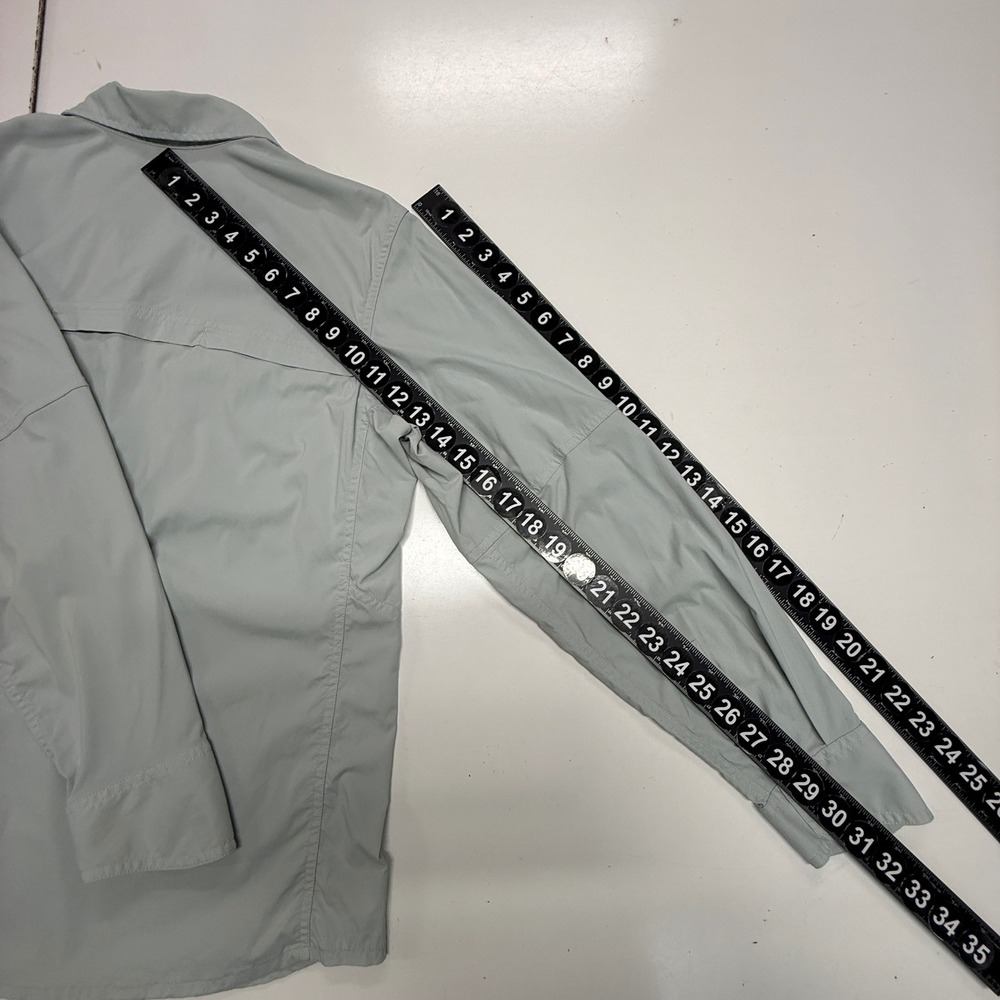 REI Co-op Shirt Womens Large Sage Green Long Sleeve Sahara Button Up Vented Top - Picture 5 of 9